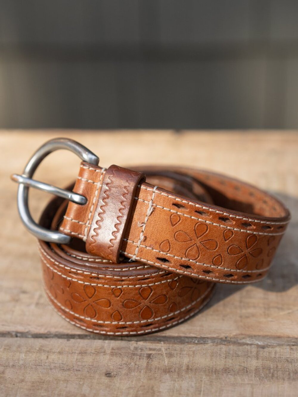 Lauren RL Tooled Leather Belt